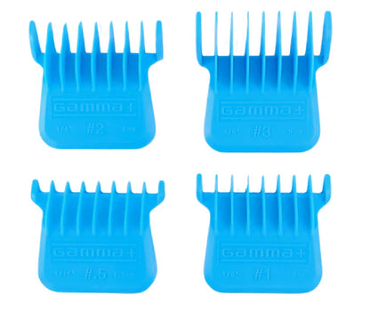 Gamma+ Wide Magnetic Trimmer Blade Guards – Blue 4-Pack (GPWMTG) | Fits ALL Gamma & StyleCraft Wide Blades