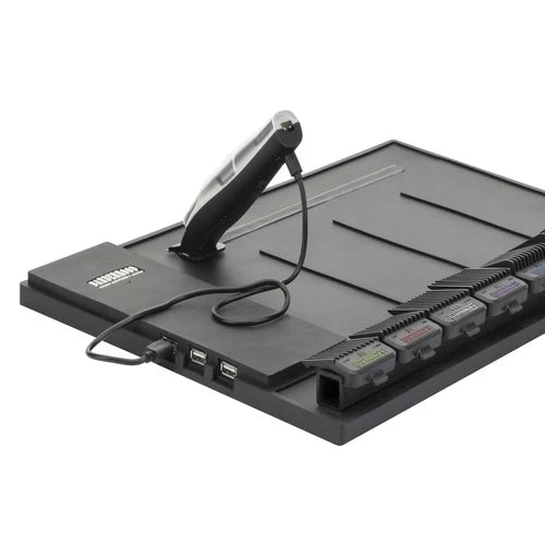 Gamma+ Magnetic Barber Mat & Station Organizer – Heat & Water Resistant, Holds 4 Clippers Upright