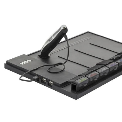 Gamma+ Magnetic Barber Mat & Station Organizer – Heat & Water Resistant, Holds 4 Clippers Upright