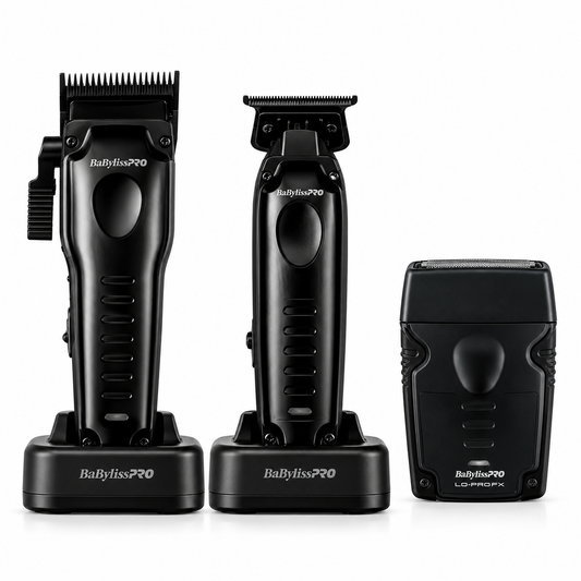 BaBylissPRO Lo-ProFX Compact Matte Black 3-Tool Combo – Clipper, Trimmer & Shaver