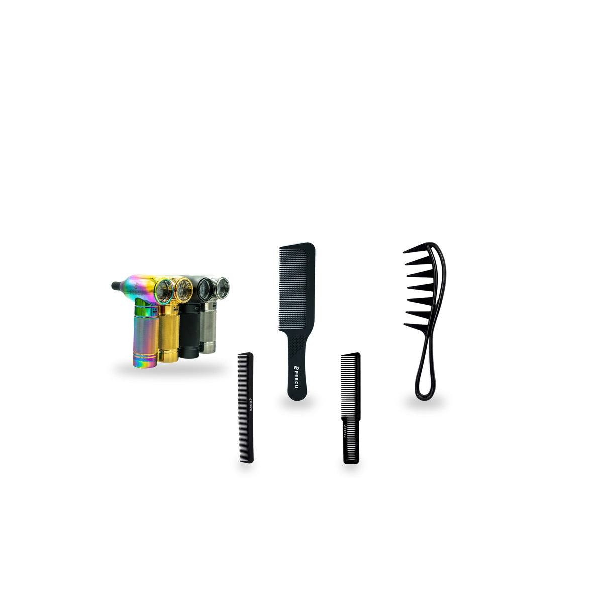 Percu Gold Air Duster Workstation Bundle — 5 Piece complete white background