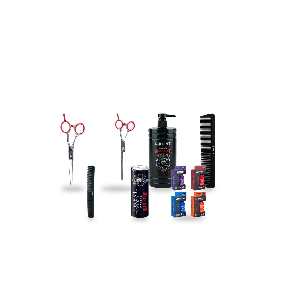 Percu Pro Barber Shear System Bundle complete white background