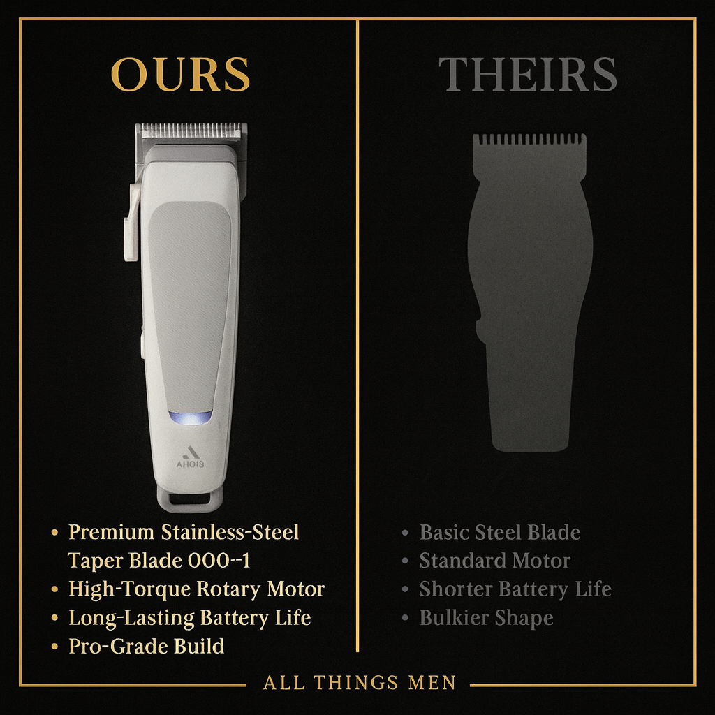 Andis reVITE™ Cordless Clipper — Taper Blade (MTC-86100) · 2hr Runtime · Snap-Off Blade · 12 Metal Guards