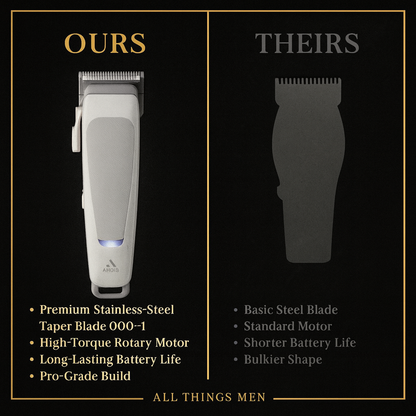 Andis reVITE™ Cordless Clipper — Taper Blade (MTC-86100) · 2hr Runtime · Snap-Off Blade · 12 Metal Guards