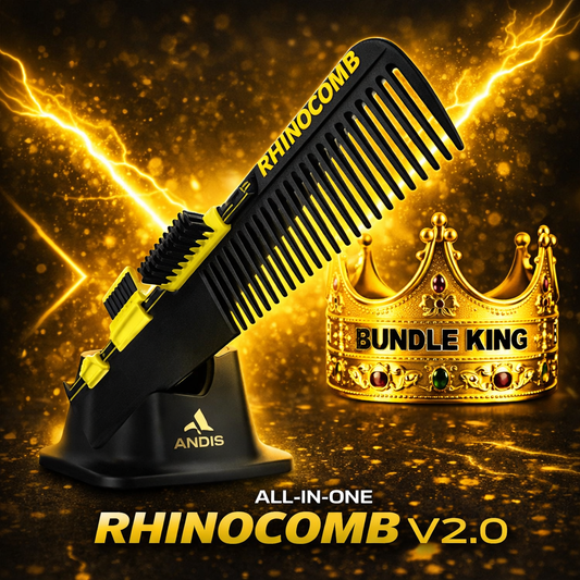 RhinoComb™ V2.0 Carbon Fiber Outlining Comb Kit by M1 Innovations – Precision Line-Up Comb with Enhancement & Utility Brushes