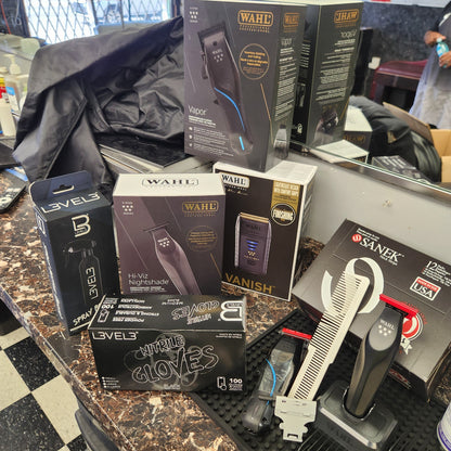 Wahl Vapor Beginner Kit – 5-Star Vapor Clipper & Hi-Viz Trimmer + Vanish Shaver Bundle + Complete Professional Station Setup | Bundle King Edition - Bundle - Beginner Kit - ALL THINGS MEN