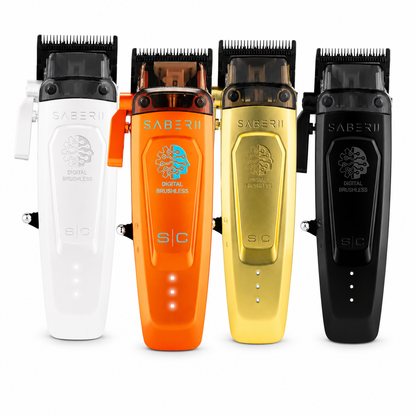 StyleCraft Saber 2.0™ Cordless Modular Clipper – High-Torque Digital Brushless (Gold/Black)- Gold (SC617M)- Black (SC617B)