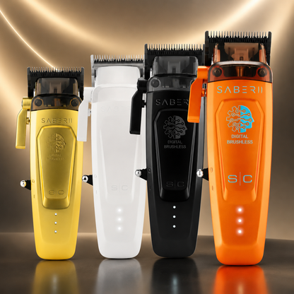 StyleCraft Saber 2.0™ Cordless Modular Clipper – High-Torque Digital Brushless (Gold/Black)- Gold (SC617M)- Black (SC617B)