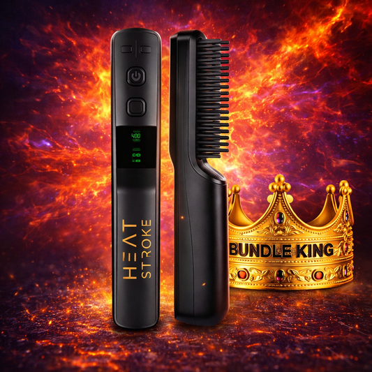 StyleCraft Heat Stroke Cordless Beard & Styling Hot Brush — 3 Temps, 60-Min Runtime, 4500mAh Power Bank