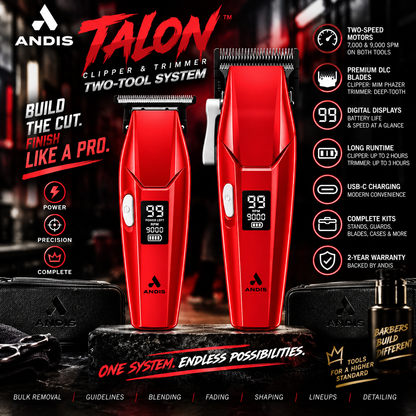 Andis Talon Clipper & Trimmer Two-Tool System
