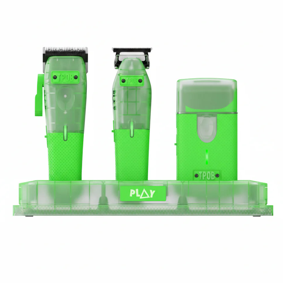 TPOB PLAY Mini 4-Piece Barber Bundle – Clipper, Trimmer, Shaver & Charging Stand