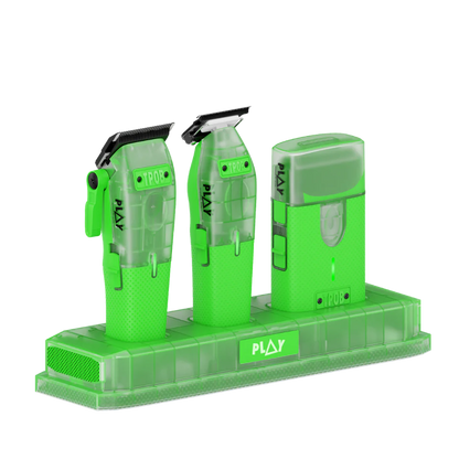 TPOB PLAY Mini 4-Piece Barber Bundle – Clipper, Trimmer, Shaver & Charging Stand