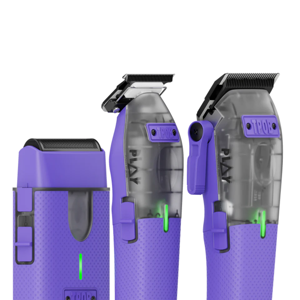 TPOB PLAY Mini 4-Piece Barber Bundle – Clipper, Trimmer, Shaver & Charging Stand