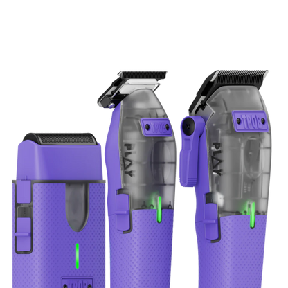 TPOB PLAY Mini 4-Piece Barber Bundle – Clipper, Trimmer, Shaver & Charging Stand