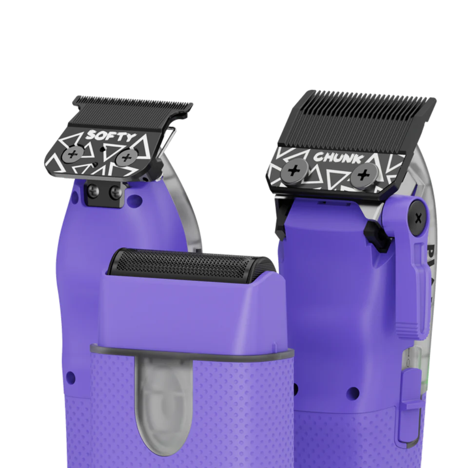 TPOB PLAY Mini 4-Piece Barber Bundle – Clipper, Trimmer, Shaver & Charging Stand