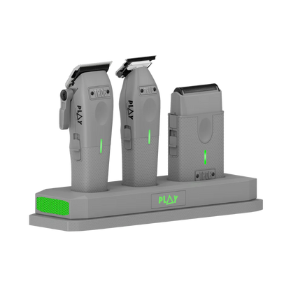TPOB PLAY Mini 4-Piece Barber Bundle – Clipper, Trimmer, Shaver & Charging Stand