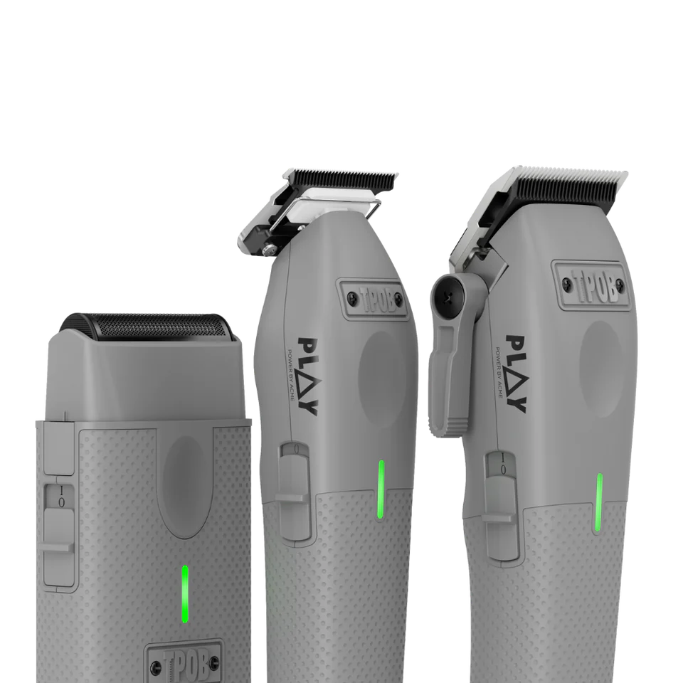 TPOB PLAY Mini 4-Piece Barber Bundle – Clipper, Trimmer, Shaver & Charging Stand