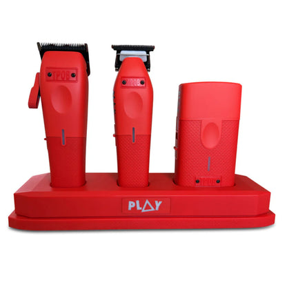 TPOB PLAY Mini 4-Piece Barber Bundle – Clipper, Trimmer, Shaver & Charging Stand