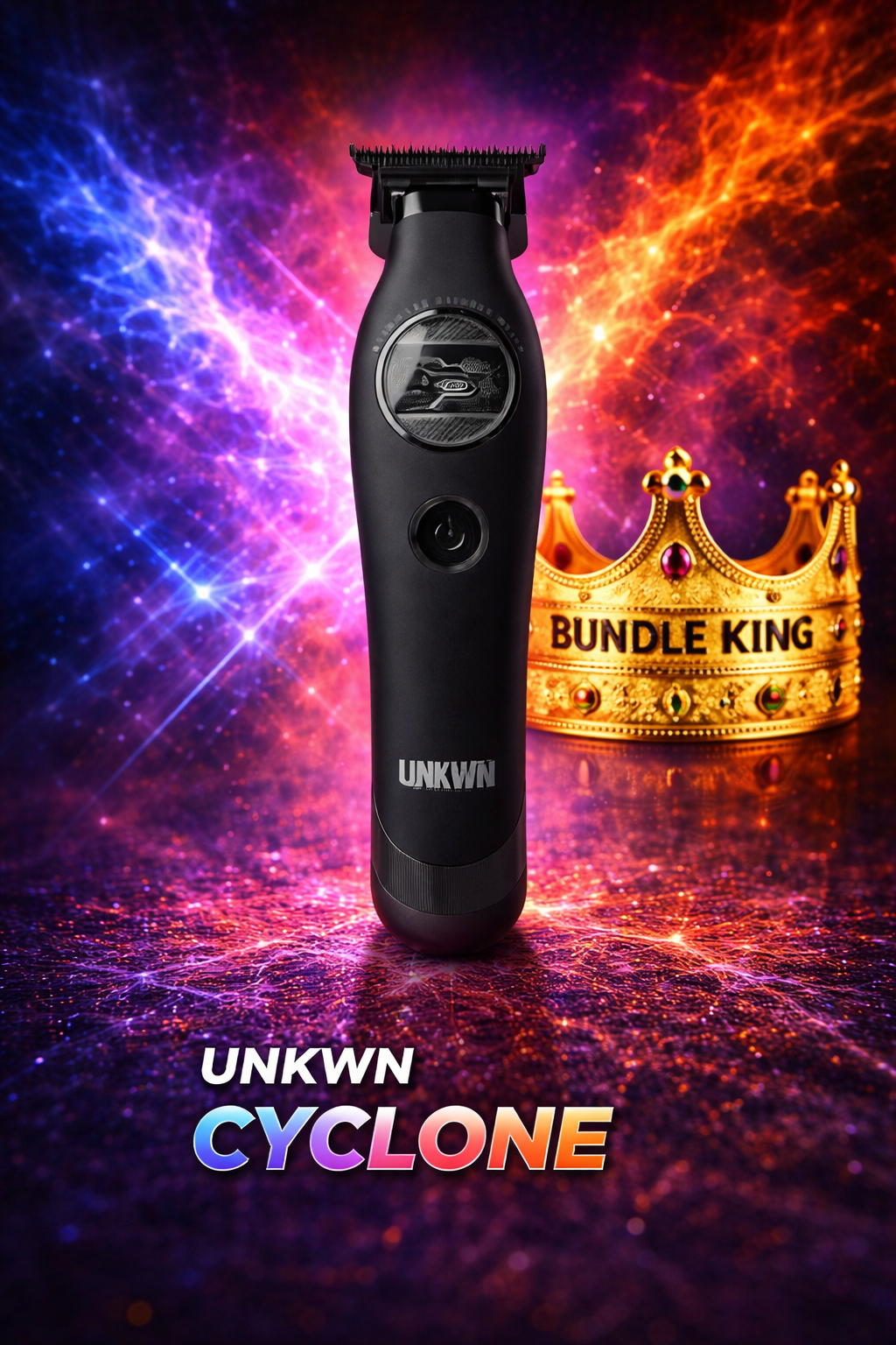 UNKWN Cyclone Professional Hair Trimmer UNK1T – Cordless Barber Trimmer with DLC MIM T-Blade, Quiet Motor & USB-C Charging