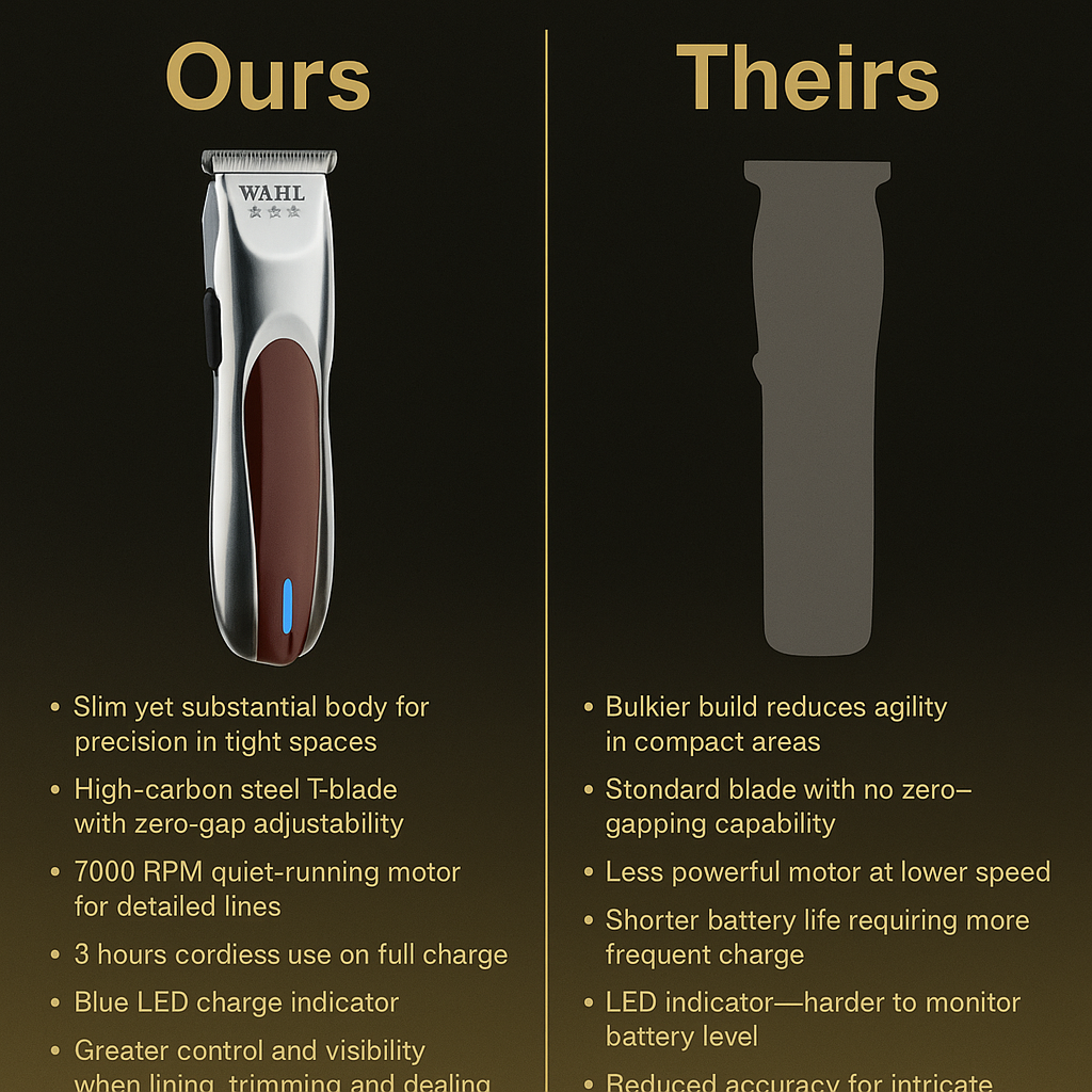 Wahl 5-Star A·LIGN Trimmer – Zero-Gap Narrow T-Blade for Ultra-Precise Lineups & Detailing (8172)