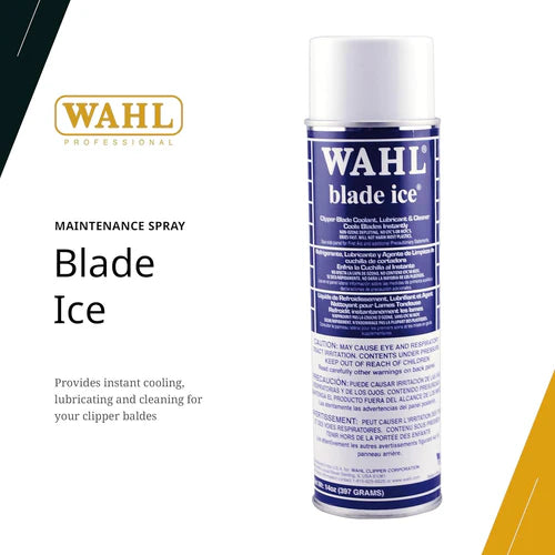 Wahl Professional Blade Ice – 3-in-1 Blade Coolant, Lubricant & Cleaner Spray (89400, 14 oz)