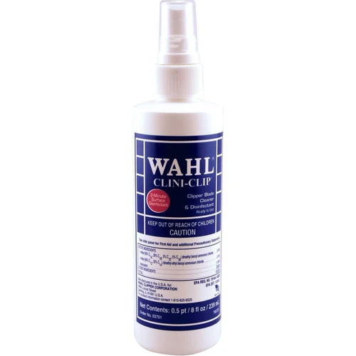 Wahl Clini-Clip™ Professional Blade Disinfectant Spray (8 oz, #3701) – Hospital-Grade Cleaner & Lubricant for Clippers and Trimmers