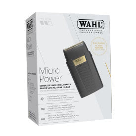 Wahl Micro Power Cordless Foil Shaver — Ultra-Close 0.05mm Foil, 7300 RPM, USB-C (Travel + Pro Finish) (3027017)