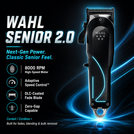 Wahl 5-Star Senior 2.0 Cordless Clipper – 8000 RPM DLC Blade Power