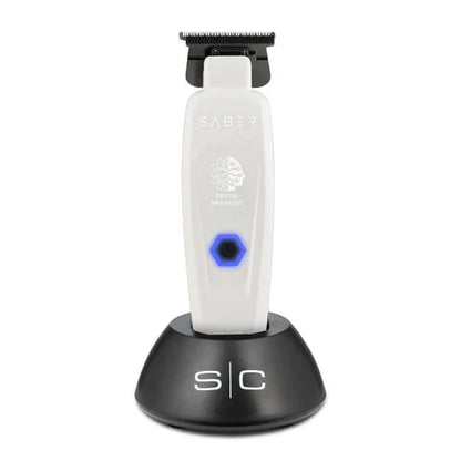 StyleCraft Saber™ Professional Brushless Metal Trimmer – Black Diamond DLC Blades, Zero-Gap, 4 Hr Cordless Runtime